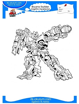 Çocuklar İçin Transformers Boyama Sayfaları 